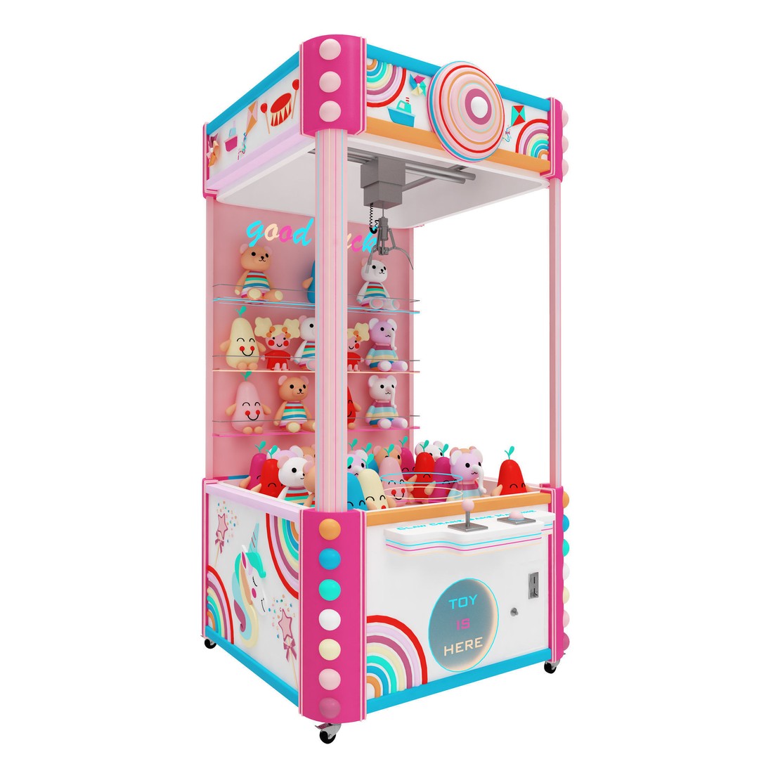 Claw Crane Arcade Game Machine 3D Model – Game-Ready, FBX, OBJ Formats - View 3