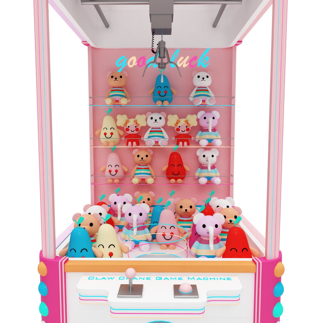 Claw Crane Arcade Game Machine 3D Model – Game-Ready, FBX, OBJ Formats - View 6