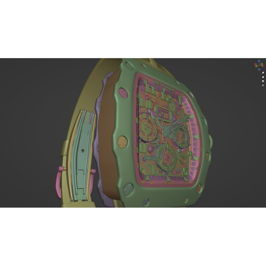 Richard Mille 3D Model – High Poly Watch with UVs, FBX, OBJ, Blender - View 11