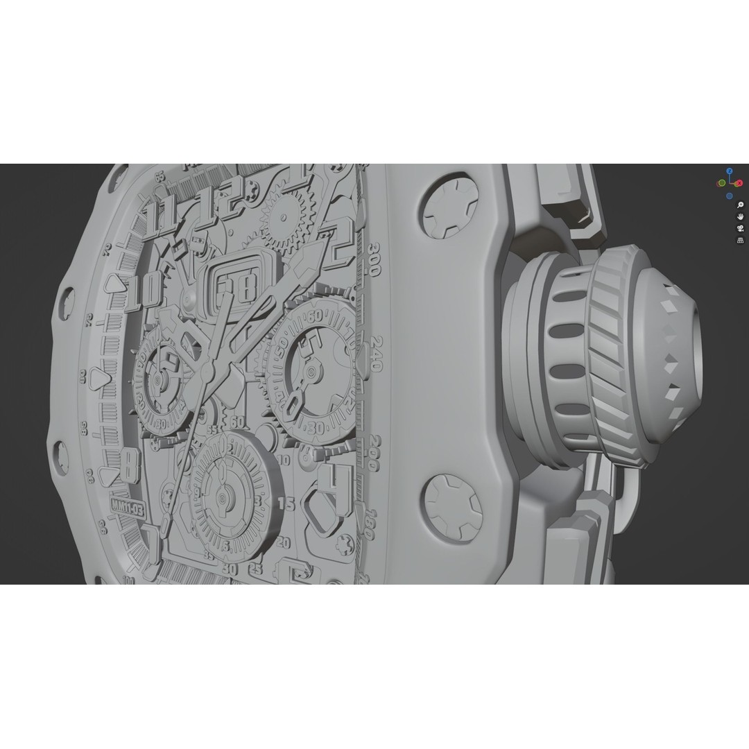 Richard Mille 3D Model – High Poly Watch with UVs, FBX, OBJ, Blender - View 14