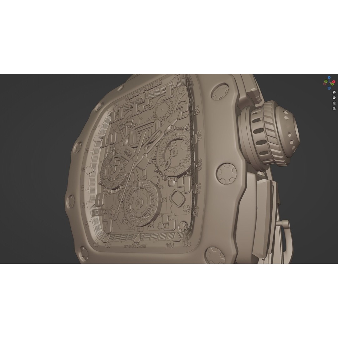 Richard Mille 3D Model – High Poly Watch with UVs, FBX, OBJ, Blender - View 20