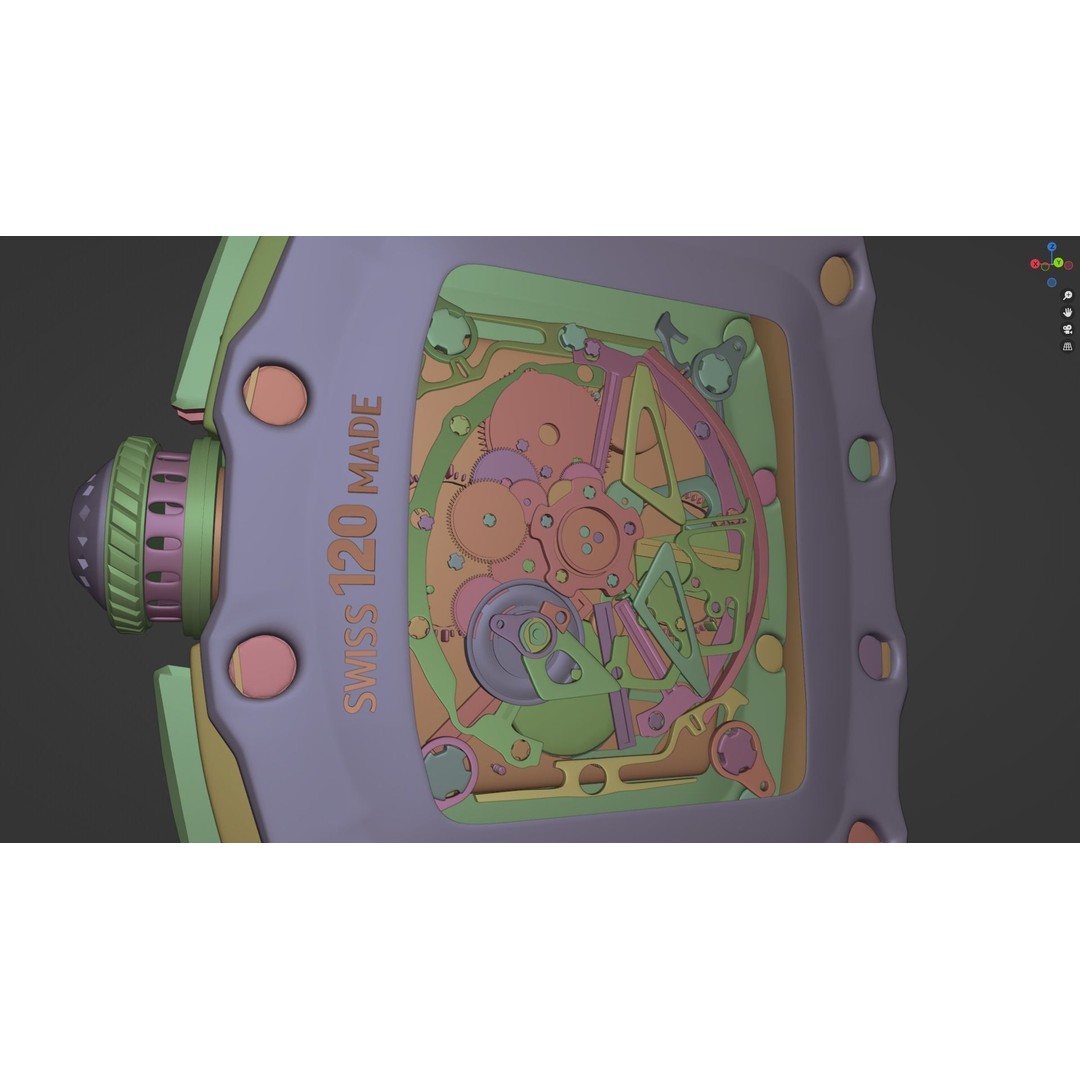 Richard Mille 3D Model – High Poly Watch with UVs, FBX, OBJ, Blender - View 22