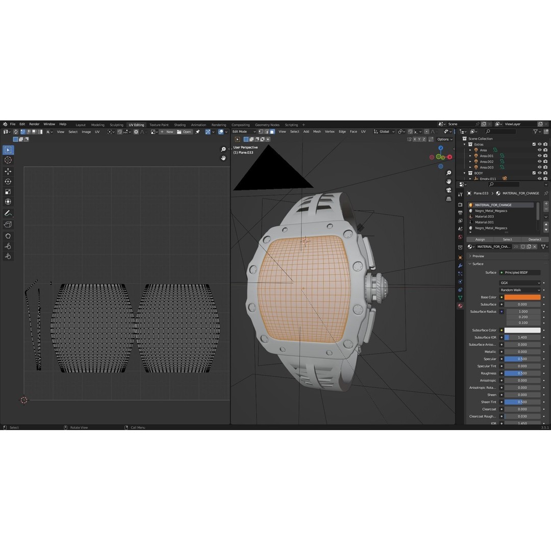 Richard Mille 3D Model – High Poly Watch with UVs, FBX, OBJ, Blender - View 4