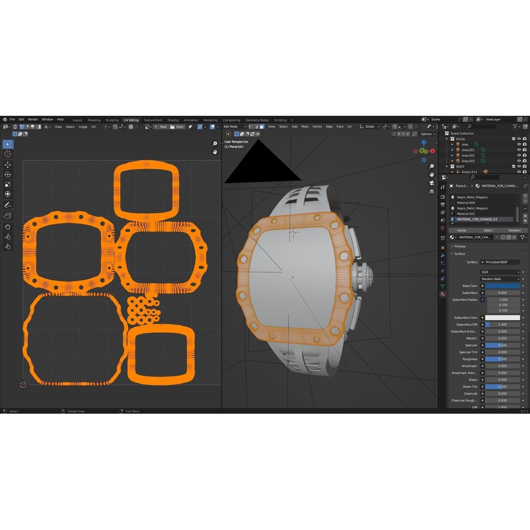 Richard Mille 3D Model – High Poly Watch with UVs, FBX, OBJ, Blender - View 8