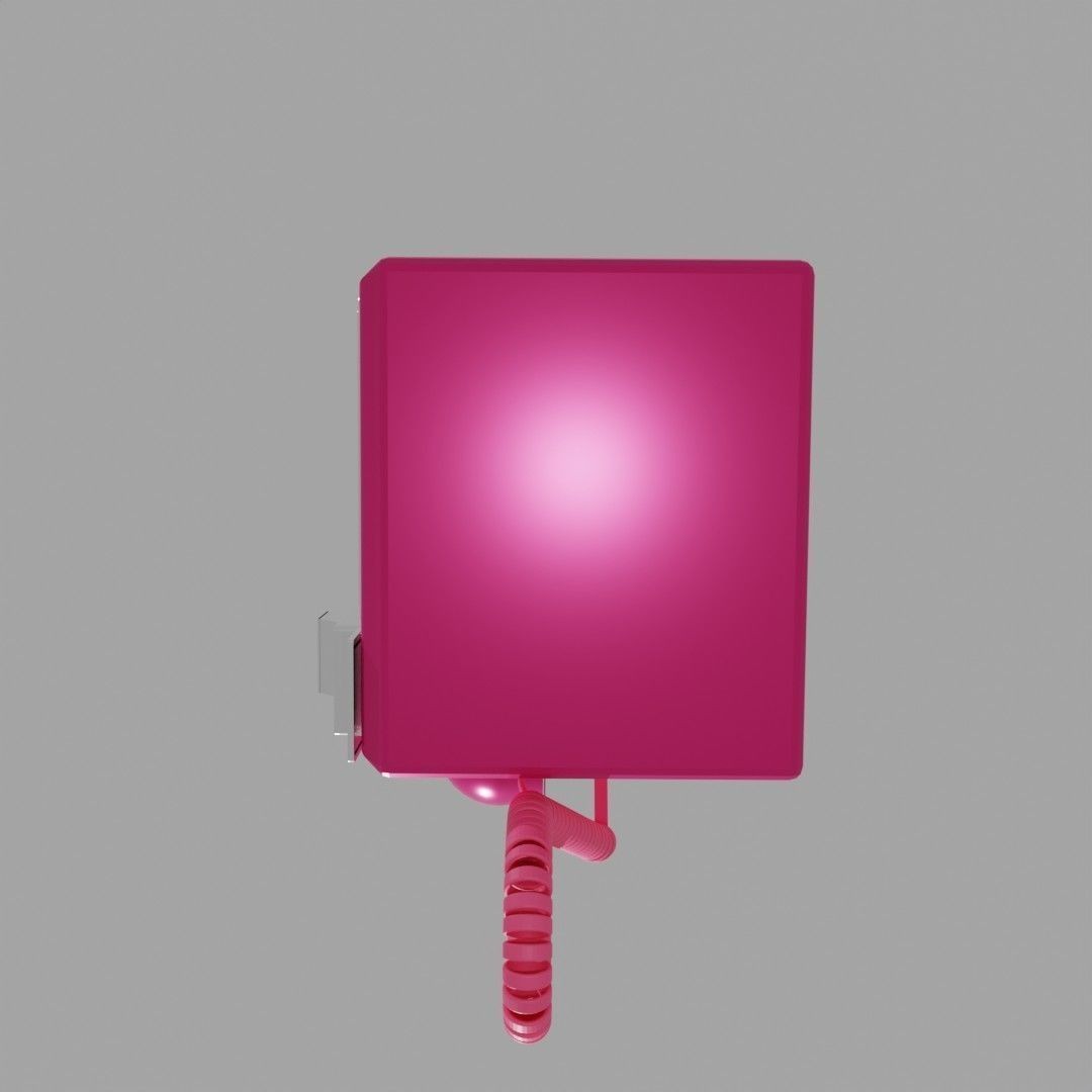 Vintage Payphone 3D Model – Classic Retro Phone Asset, FBX & OBJ - View 12