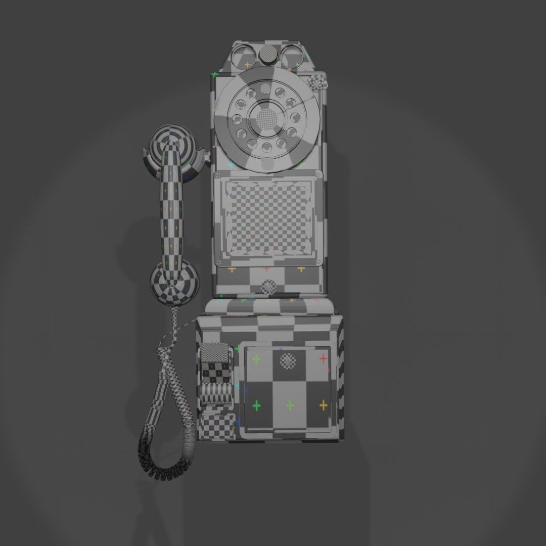 Vintage Payphone 3D Model – Classic Retro Phone Asset, FBX & OBJ - View 22