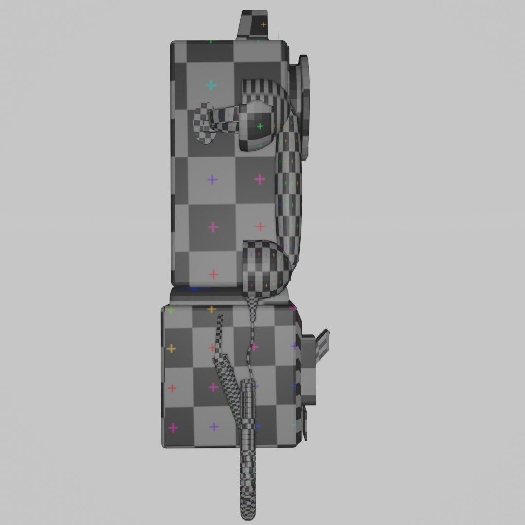 Vintage Payphone 3D Model – Classic Retro Phone Asset, FBX & OBJ - View 23