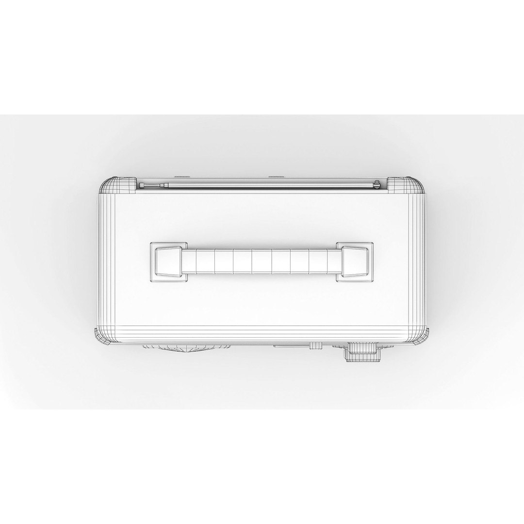 Retro Portable Radio 3D Model – Low Poly PBR Game Asset, FBX - View 11