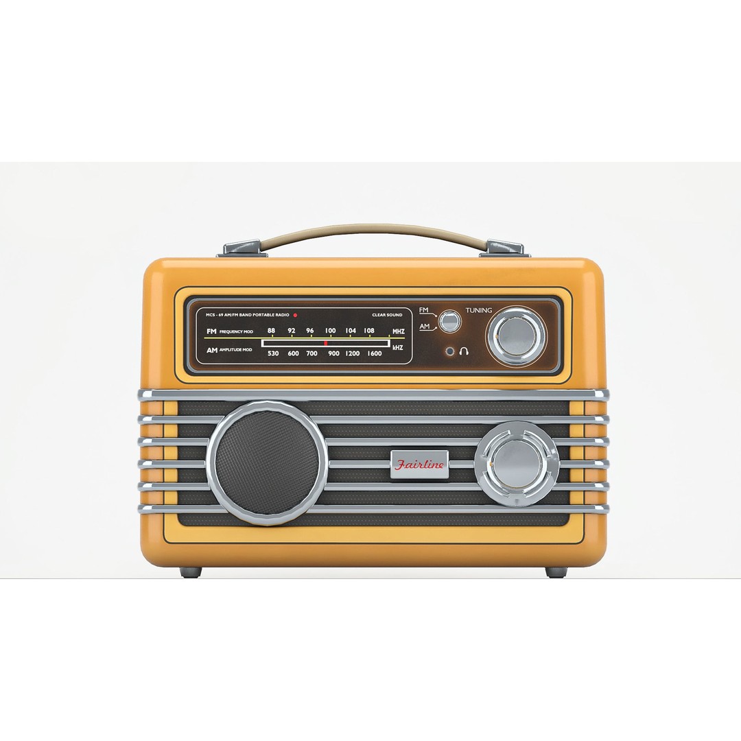 Retro Portable Radio 3D Model – Low Poly PBR Game Asset, FBX - View 4
