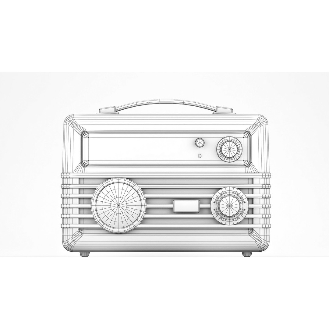 Retro Portable Radio 3D Model – Low Poly PBR Game Asset, FBX - View 5
