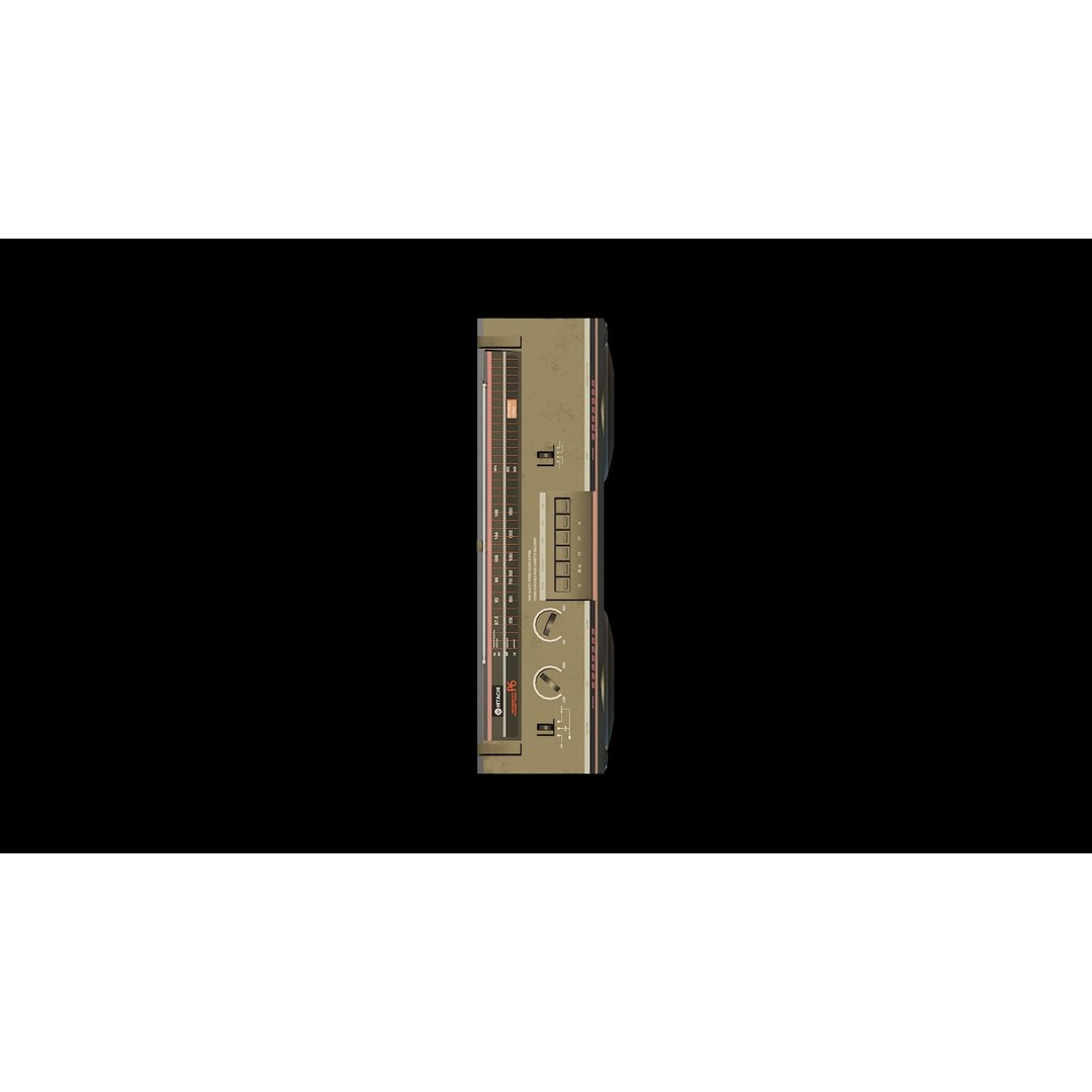 Portable Retro Radio 3D Model – Low Poly PBR Asset, FBX & OBJ - View 10