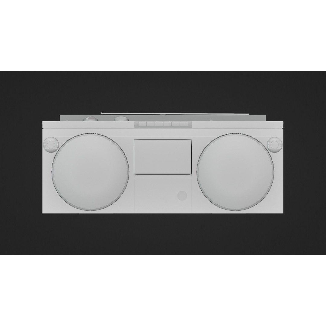 Portable Retro Radio 3D Model – Low Poly PBR Asset, FBX & OBJ - View 19