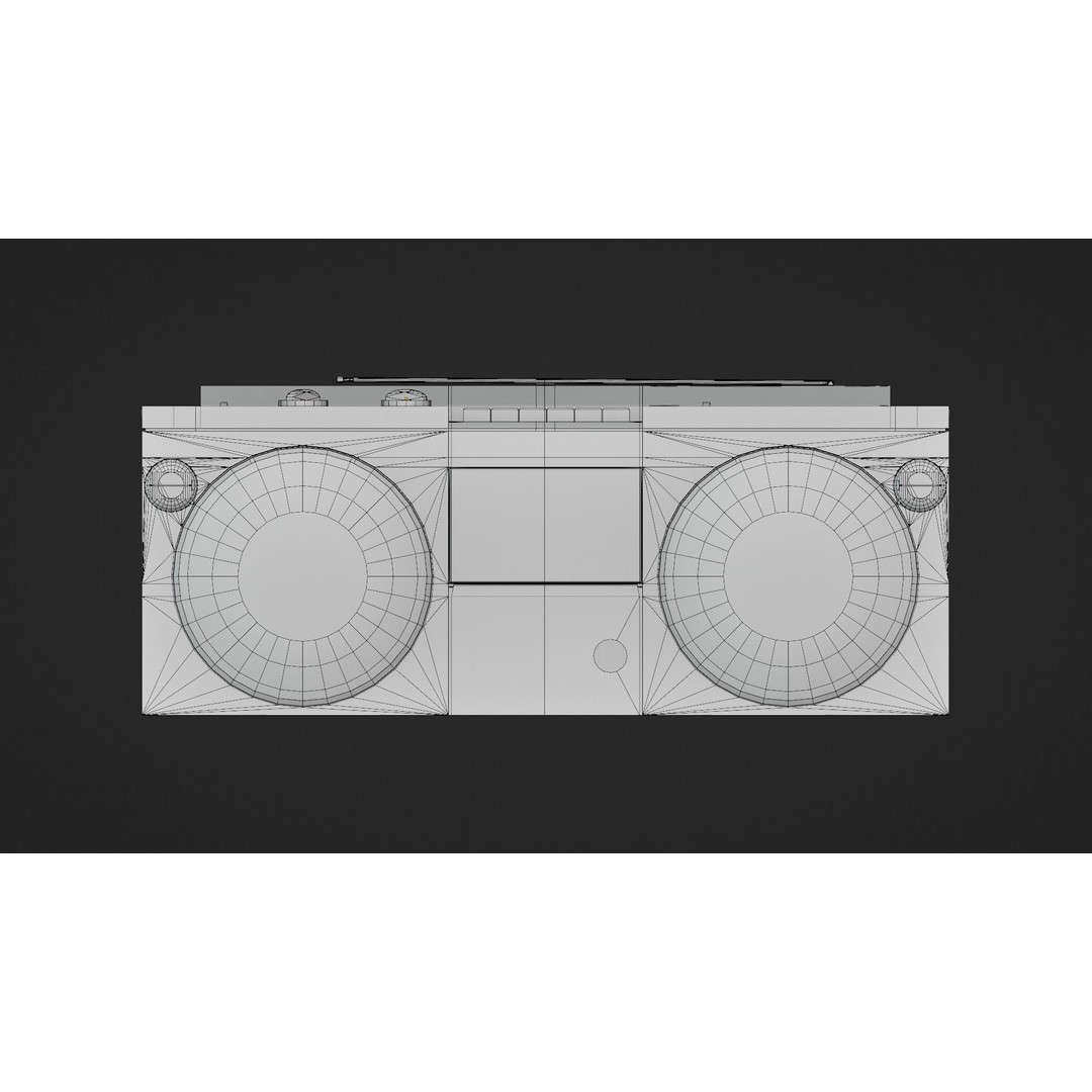 Portable Retro Radio 3D Model – Low Poly PBR Asset, FBX & OBJ - View 21