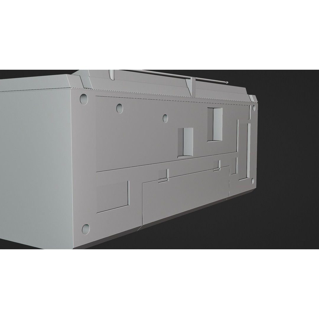 Portable Retro Radio 3D Model – Low Poly PBR Asset, FBX & OBJ - View 24