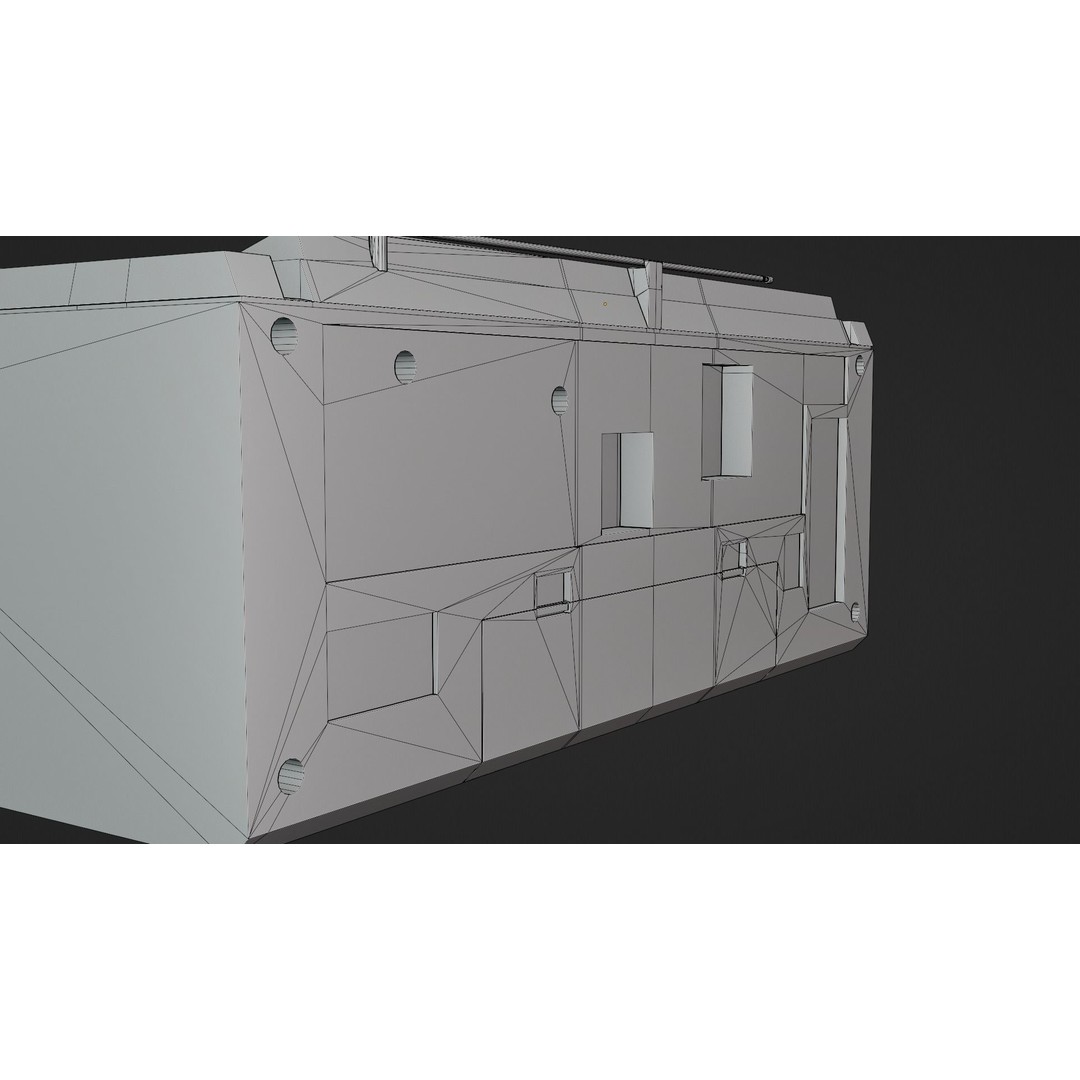 Portable Retro Radio 3D Model – Low Poly PBR Asset, FBX & OBJ - View 27
