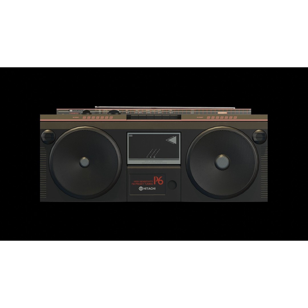 Portable Retro Radio 3D Model – Low Poly PBR Asset, FBX & OBJ - View 5