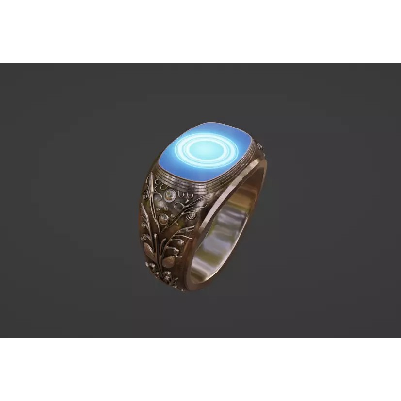 Smart Ring 3D Model – Elegant Rose Gold Design with PBR Textures - View 2