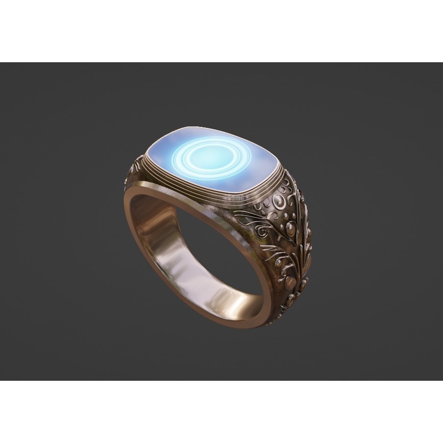Smart Ring 3D Model – Elegant Rose Gold Design with PBR Textures - View 3
