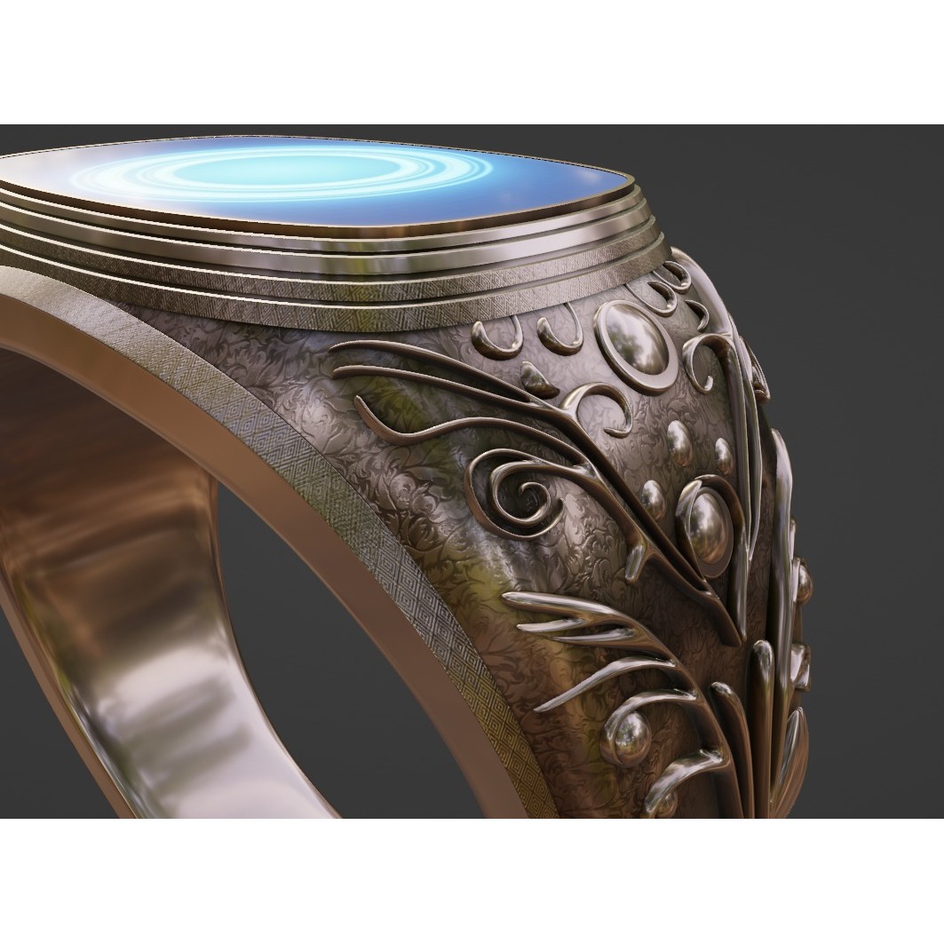 Smart Ring 3D Model – Elegant Rose Gold Design with PBR Textures - View 6