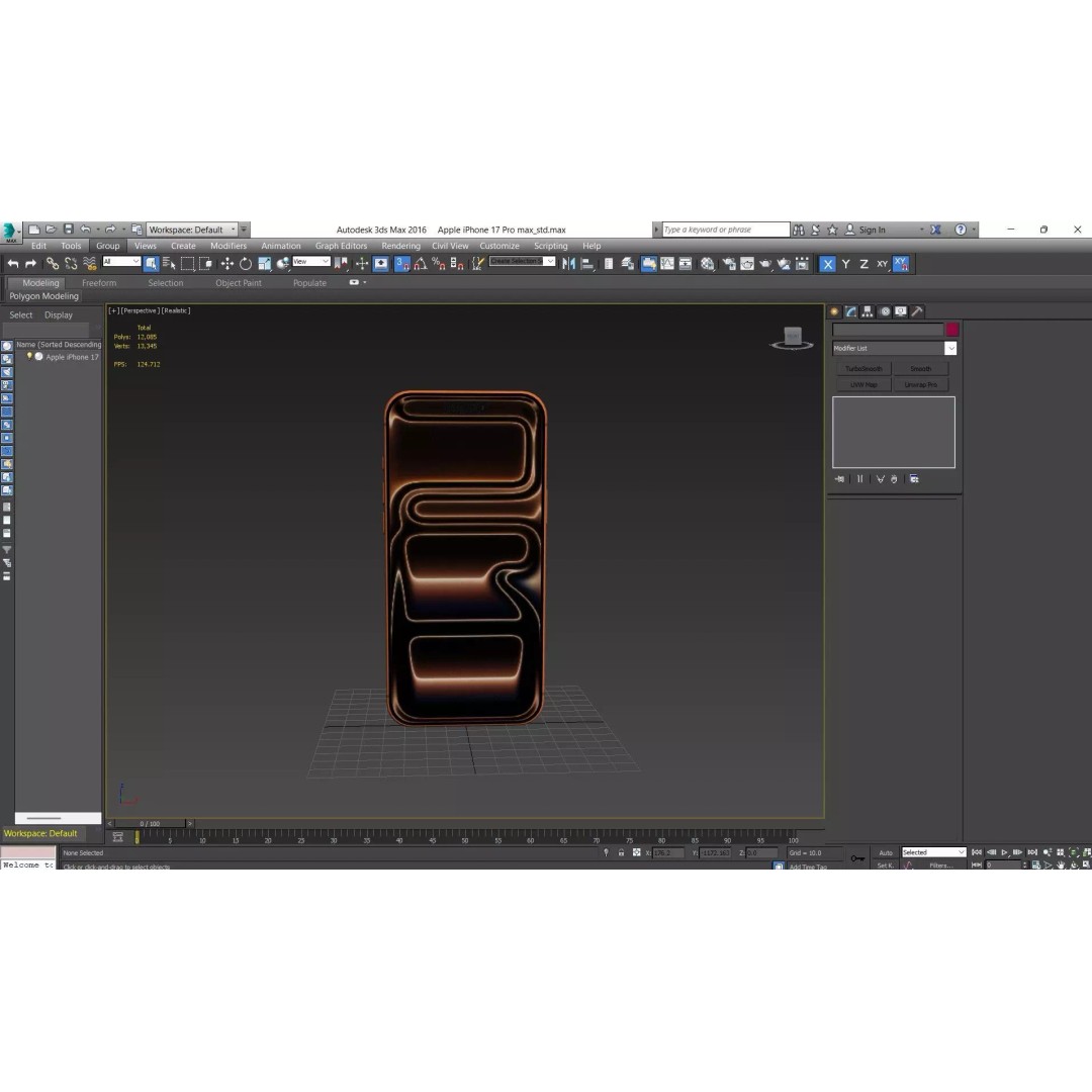Apple iPhone 17 Pro Max 3D Model – Low Poly Game Asset, FBX, OBJ - View 32