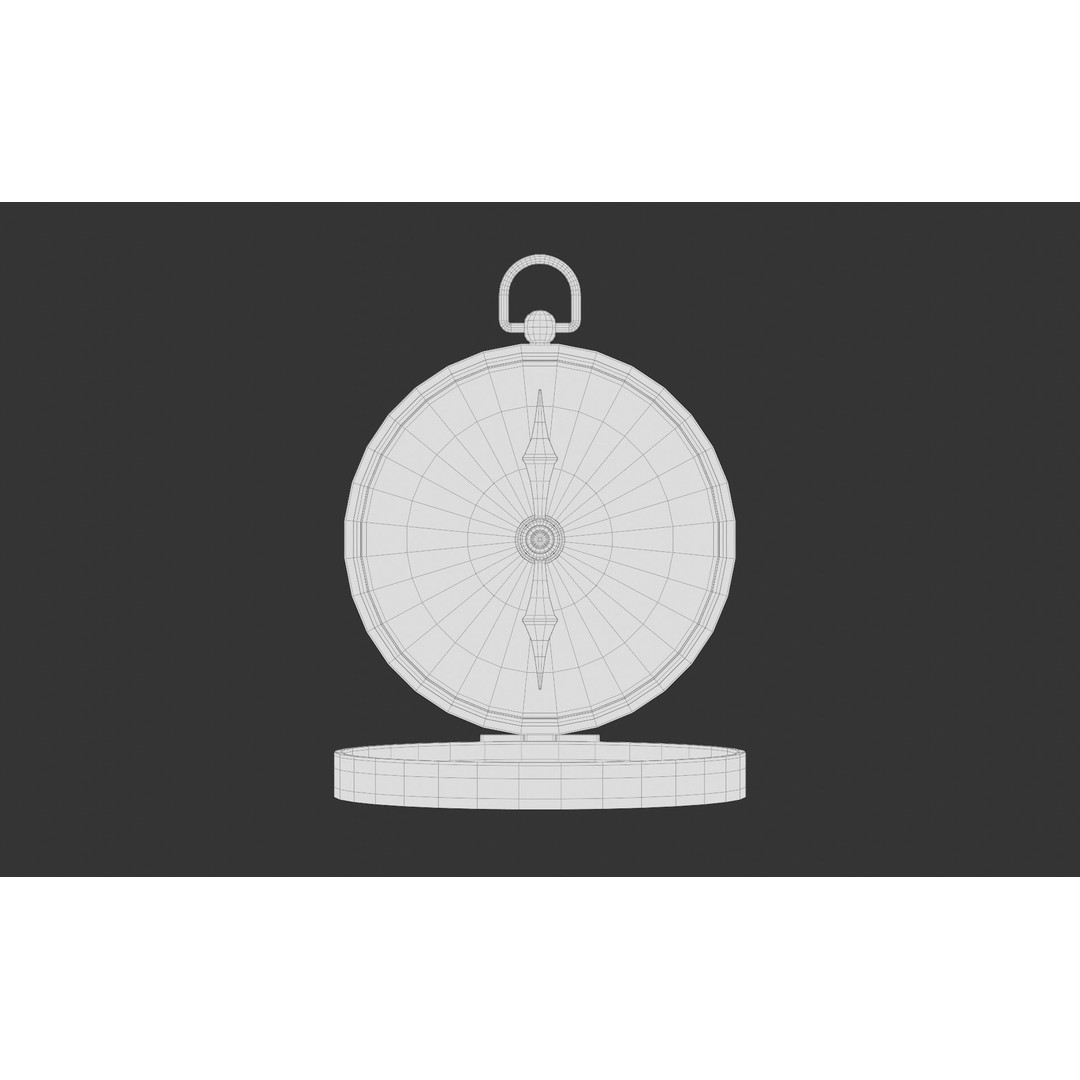 Old Compass 3D Model – Antique Navigation Asset, FBX, Blender