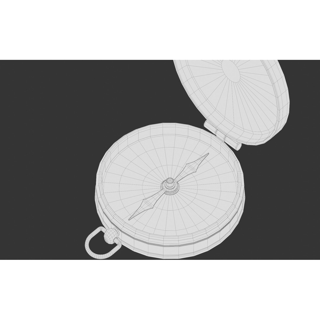 Old Compass 3D Model – Antique Navigation Asset, FBX, Blender - View 17