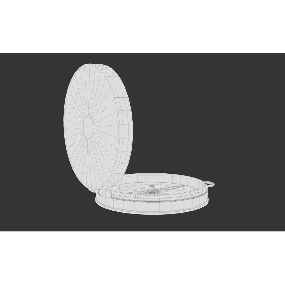 Old Compass 3D Model – Antique Navigation Asset, FBX, Blender - View 18
