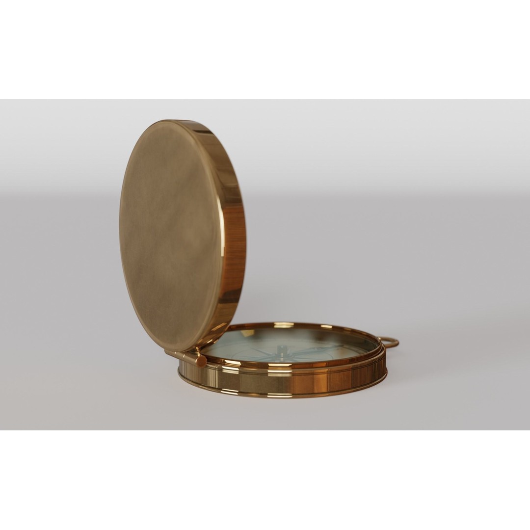 Old Compass 3D Model – Antique Navigation Asset, FBX, Blender - View 6