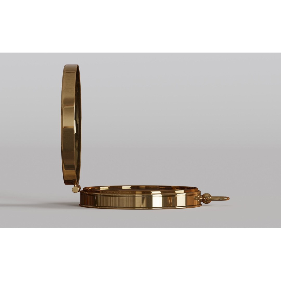 Old Compass 3D Model – Antique Navigation Asset, FBX, Blender - View 7