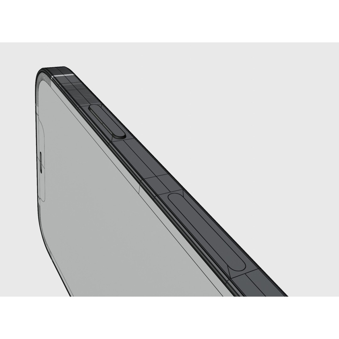 iPhone 12 Pro Graphite 3D Model – Realistic Phone Asset, FBX, OBJ, Blender
