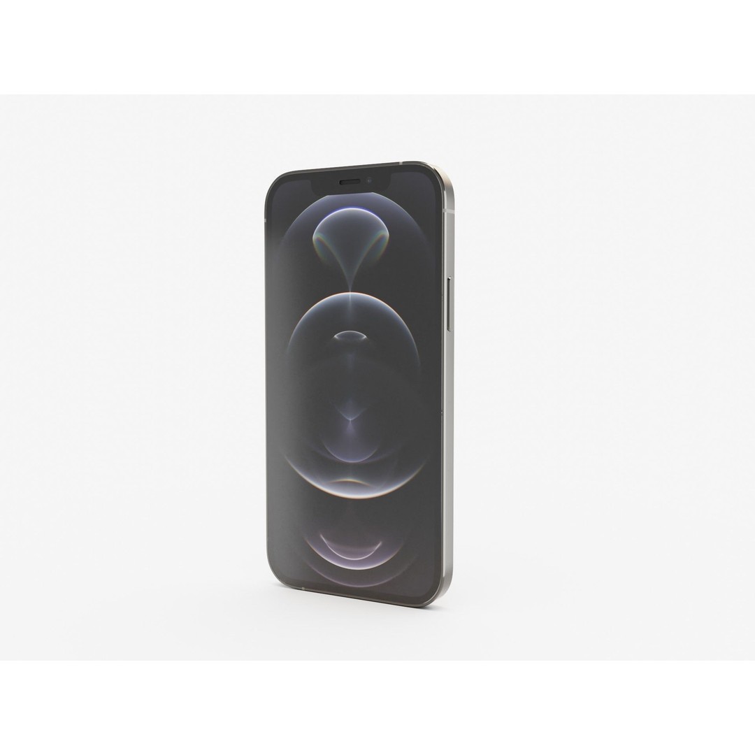 iPhone 12 Pro Graphite 3D Model – Realistic Phone Asset, FBX, OBJ, Blender - View 16
