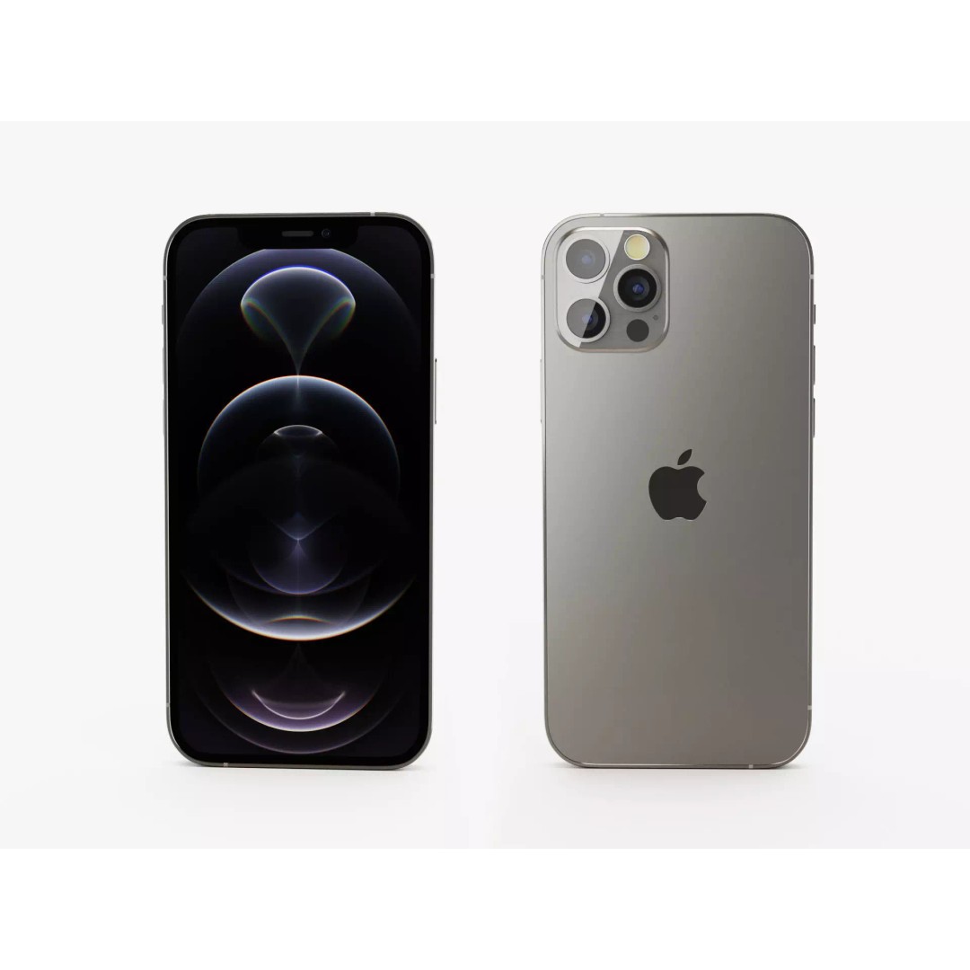 iPhone 12 Pro Graphite 3D Model – Realistic Phone Asset, FBX, OBJ, Blender - View 2