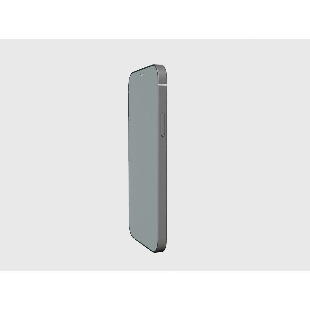 iPhone 12 Pro Graphite 3D Model – Realistic Phone Asset, FBX, OBJ, Blender - View 22