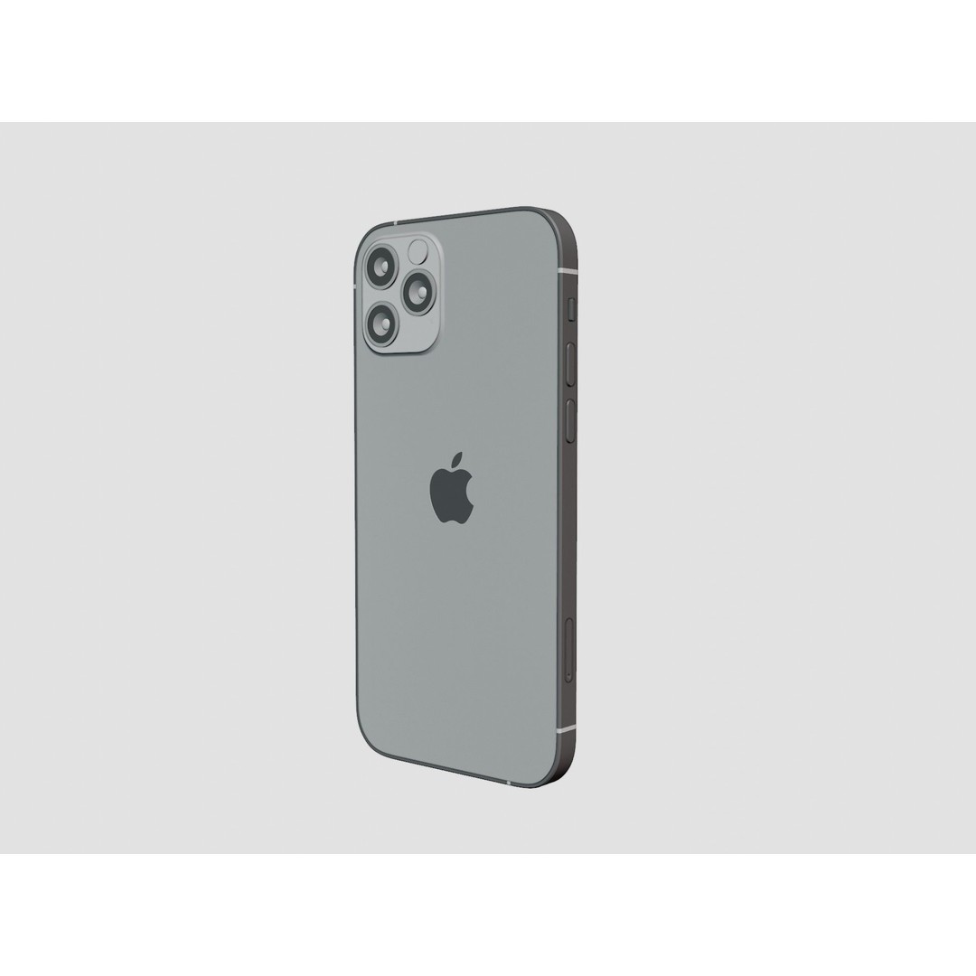 iPhone 12 Pro Graphite 3D Model – Realistic Phone Asset, FBX, OBJ, Blender - View 26