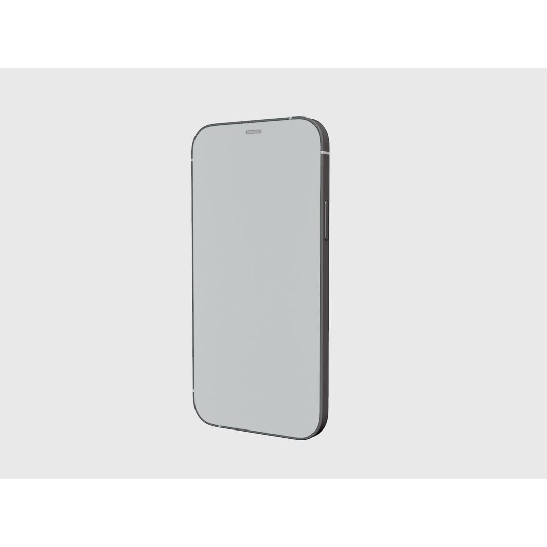 iPhone 12 Pro Graphite 3D Model – Realistic Phone Asset, FBX, OBJ, Blender - View 27