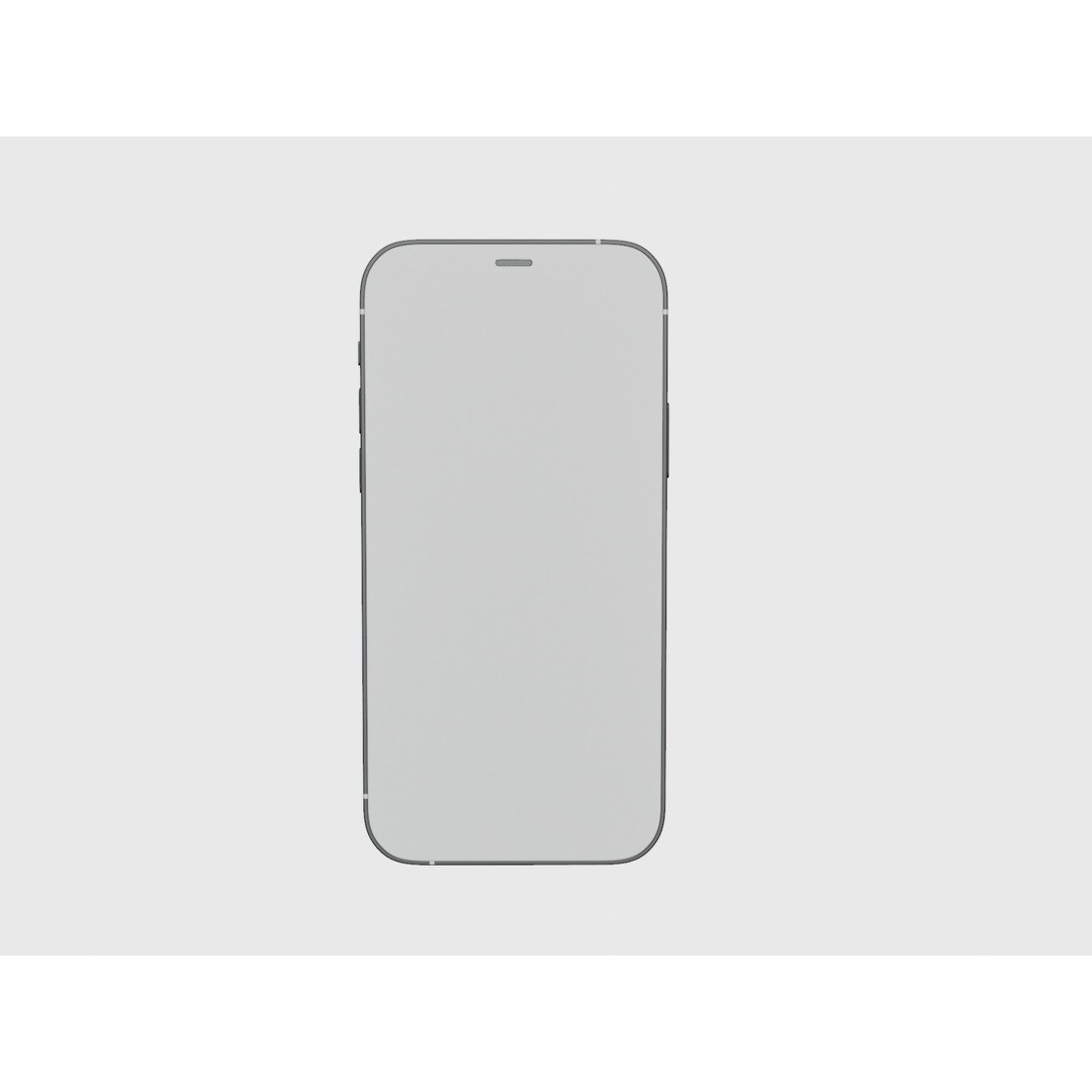 iPhone 12 Pro Graphite 3D Model – Realistic Phone Asset, FBX, OBJ, Blender - View 28