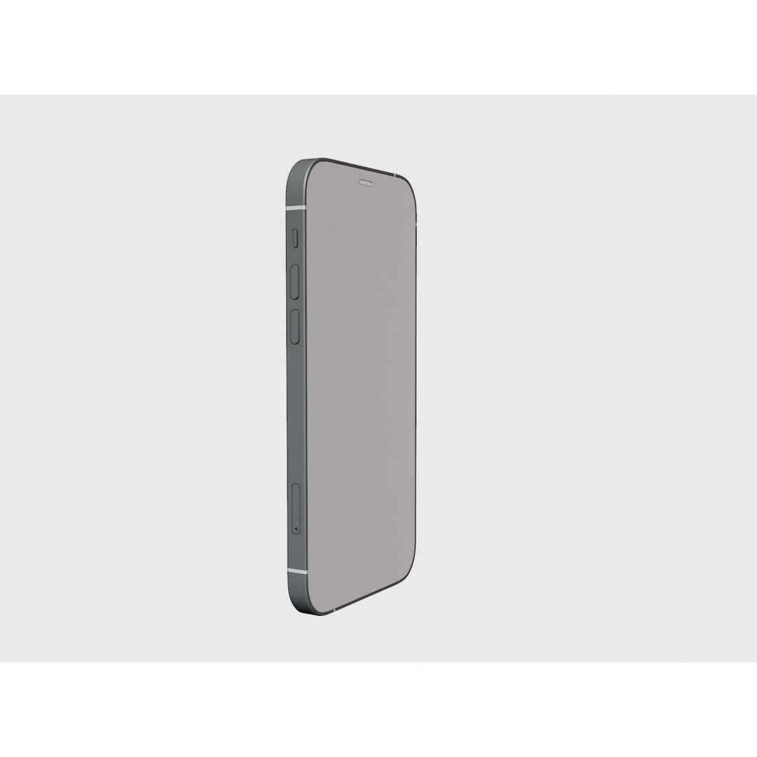 iPhone 12 Pro Graphite 3D Model – Realistic Phone Asset, FBX, OBJ, Blender - View 29