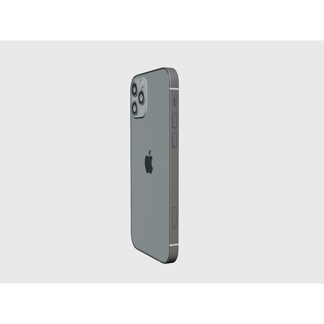 iPhone 12 Pro Graphite 3D Model – Realistic Phone Asset, FBX, OBJ, Blender - View 31