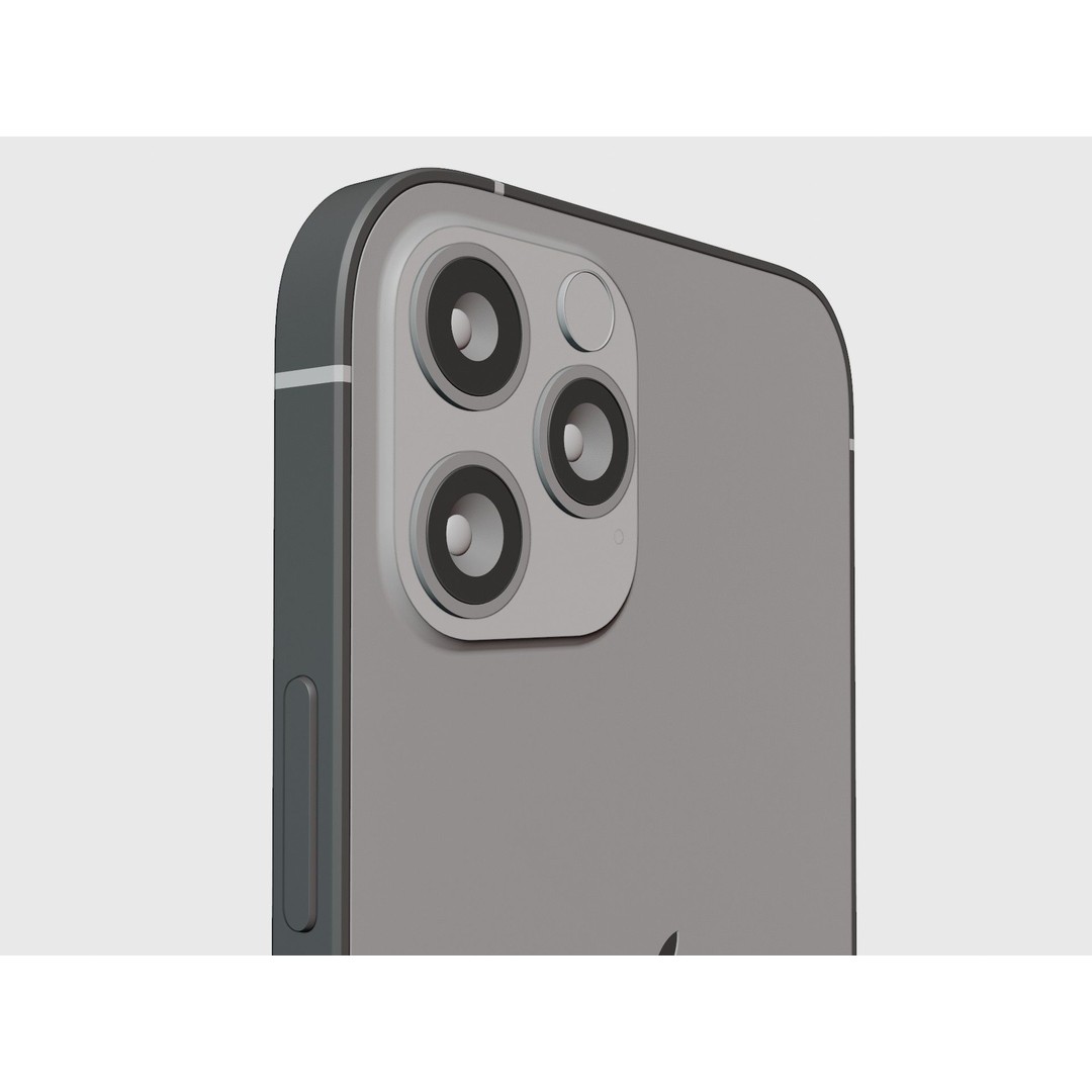 iPhone 12 Pro Graphite 3D Model – Realistic Phone Asset, FBX, OBJ, Blender - View 32