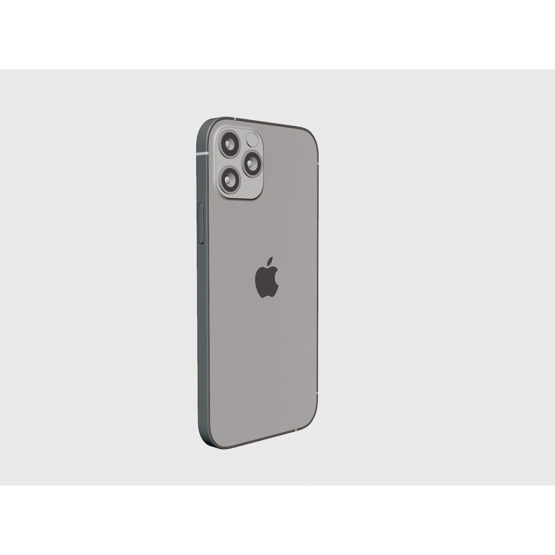 iPhone 12 Pro Graphite 3D Model – Realistic Phone Asset, FBX, OBJ, Blender - View 36