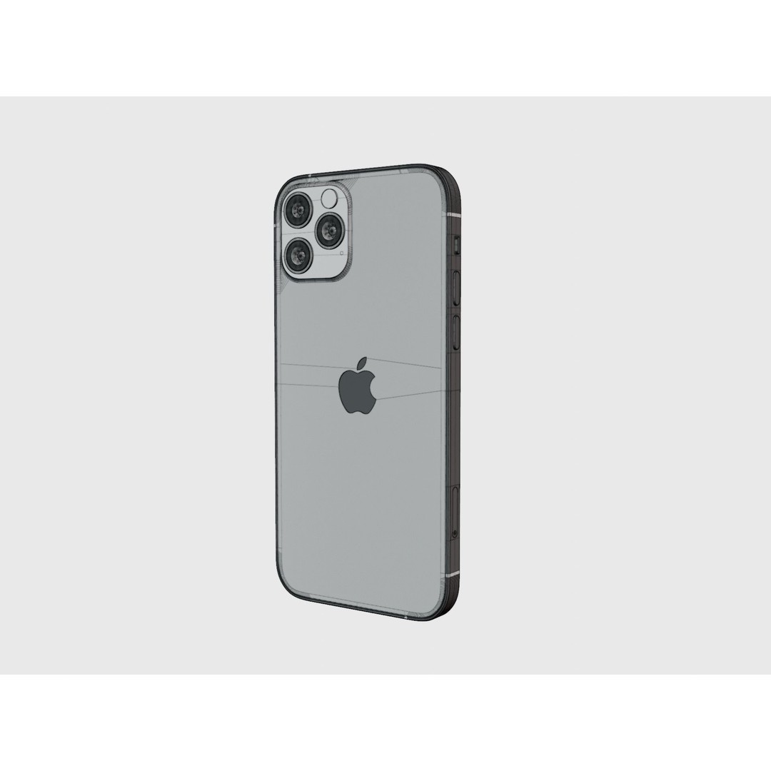 iPhone 12 Pro Graphite 3D Model – Realistic Phone Asset, FBX, OBJ, Blender - View 37