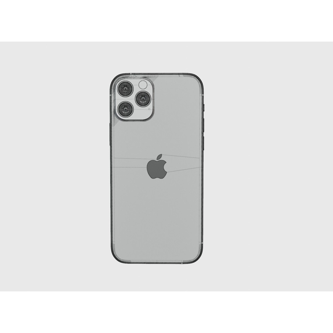 iPhone 12 Pro Graphite 3D Model – Realistic Phone Asset, FBX, OBJ, Blender - View 38