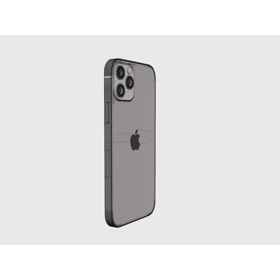 iPhone 12 Pro Graphite 3D Model – Realistic Phone Asset, FBX, OBJ, Blender - View 39