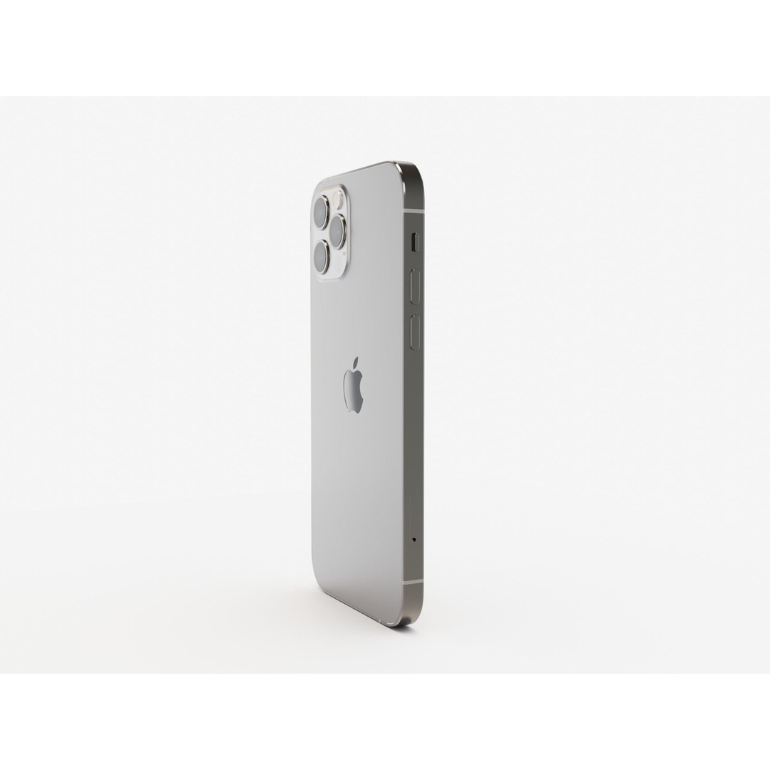 iPhone 12 Pro Graphite 3D Model – Realistic Phone Asset, FBX, OBJ, Blender - View 4