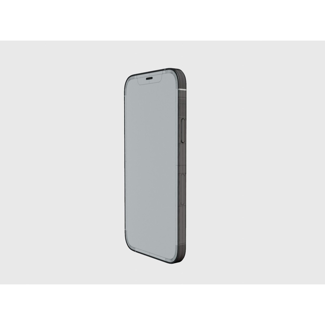 iPhone 12 Pro Graphite 3D Model – Realistic Phone Asset, FBX, OBJ, Blender - View 41
