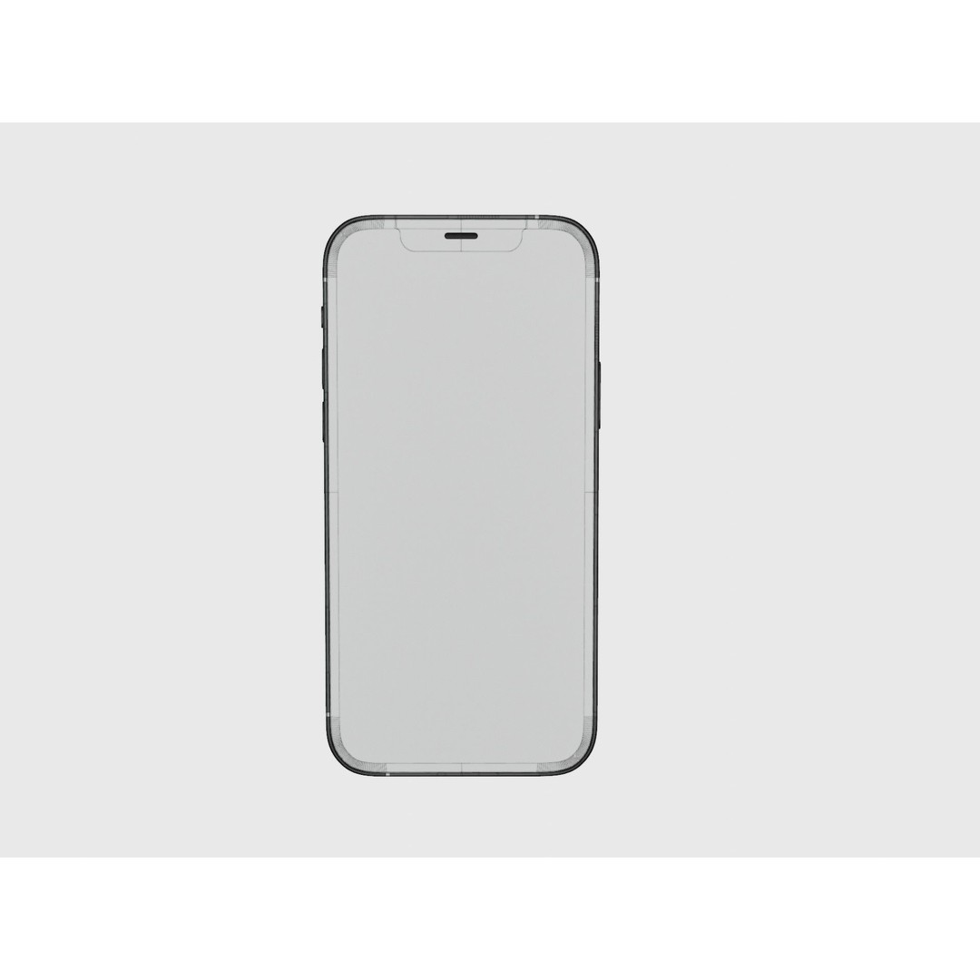 iPhone 12 Pro Graphite 3D Model – Realistic Phone Asset, FBX, OBJ, Blender - View 42