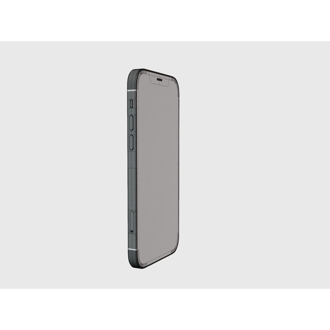 iPhone 12 Pro Graphite 3D Model – Realistic Phone Asset, FBX, OBJ, Blender - View 43