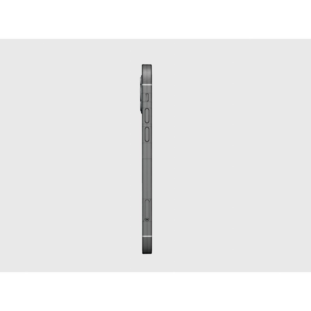 iPhone 12 Pro Graphite 3D Model – Realistic Phone Asset, FBX, OBJ, Blender - View 44