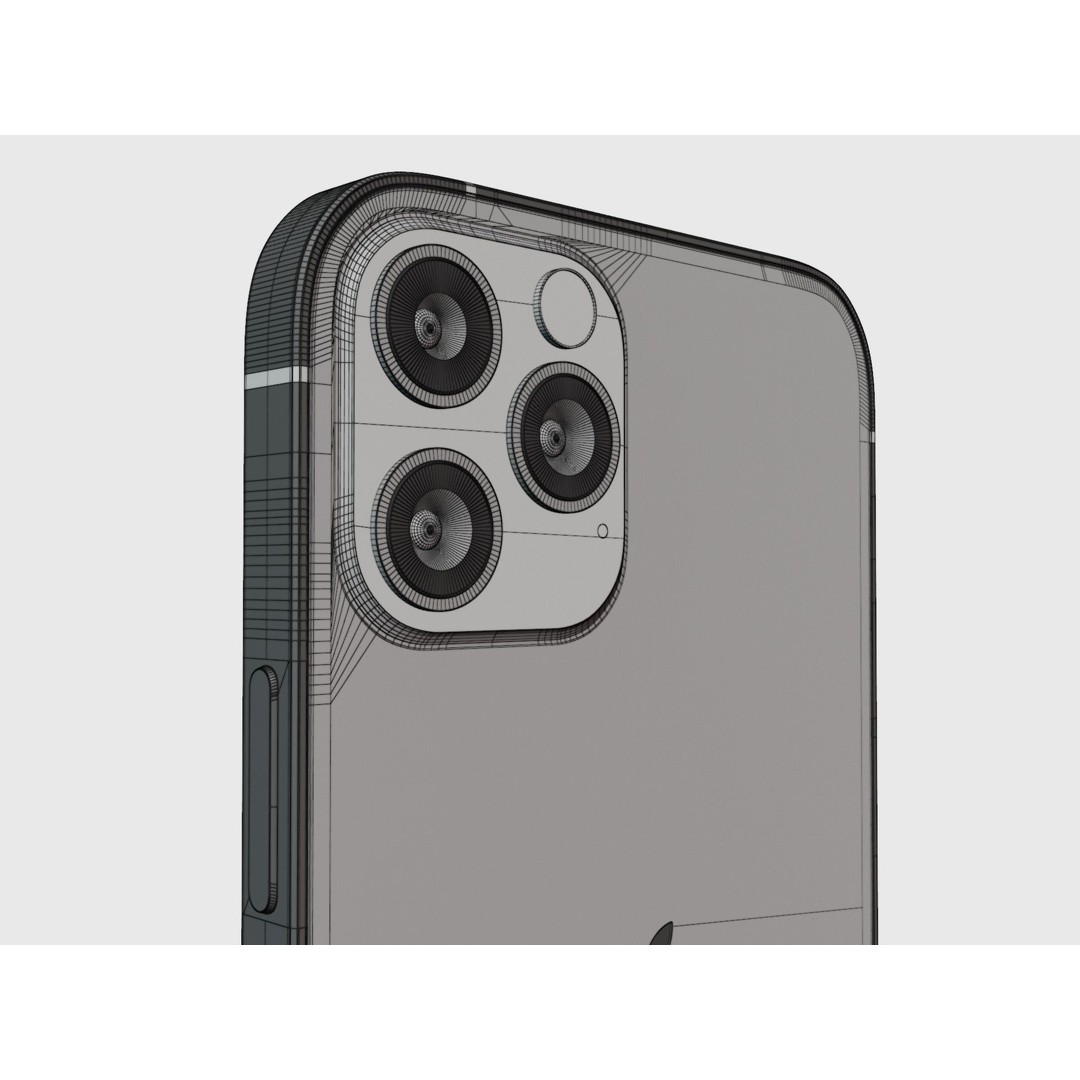 iPhone 12 Pro Graphite 3D Model – Realistic Phone Asset, FBX, OBJ, Blender - View 46