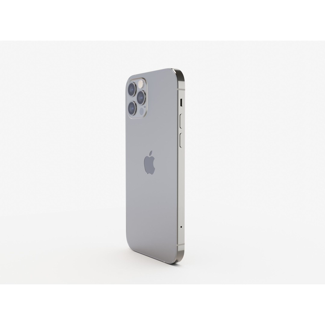 iPhone 12 Pro Graphite 3D Model – Realistic Phone Asset, FBX, OBJ, Blender - View 5